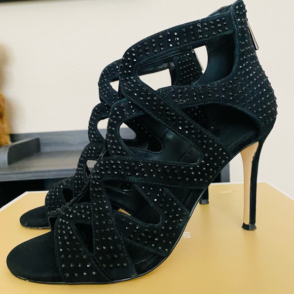 Michael Kors Annalee Embellished Suede Sandal - Picture 4 of 5